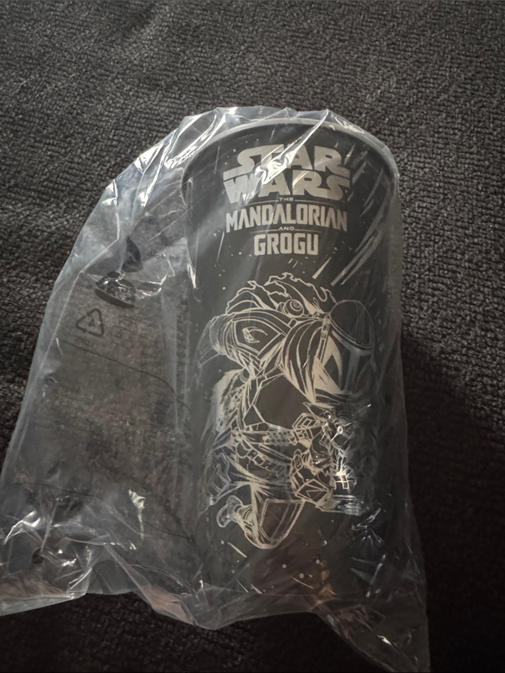 Star Wars Burger King The Mandalorian and Grogu Black Graphic Tumbler